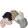 Winter cute solid color teddy fleece ear protection imitation lamb fleece Lei Feng hat women's thickened warm plush ski flying hat