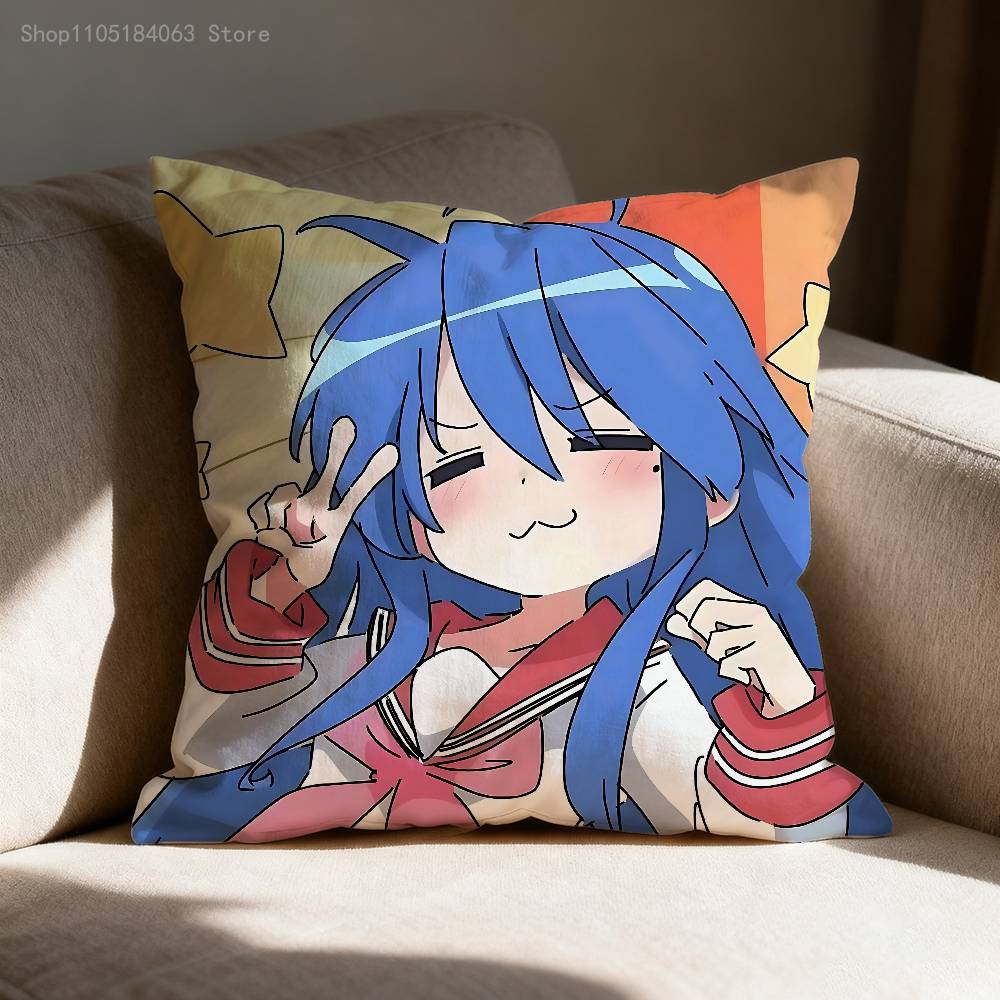 Konata L-Lucky Izumi S-Star Pillow Case For Sofa Decor Car Office Room Printing Cushion Cover Decorations and Protector