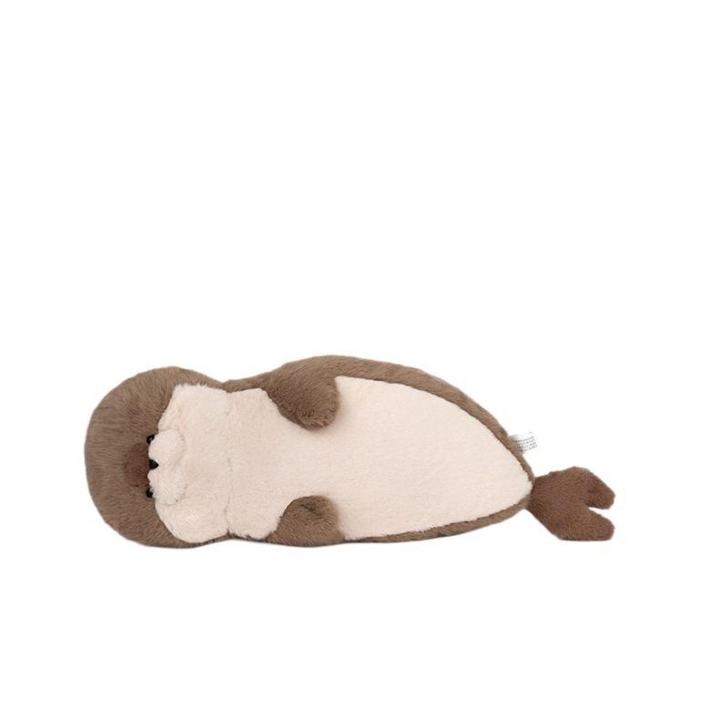 Cute Seal Plush Toy Cute Doll Sleeping On Bed Pillow Cartoon Sea Otter Doll Boy and Girl Birthday Gift