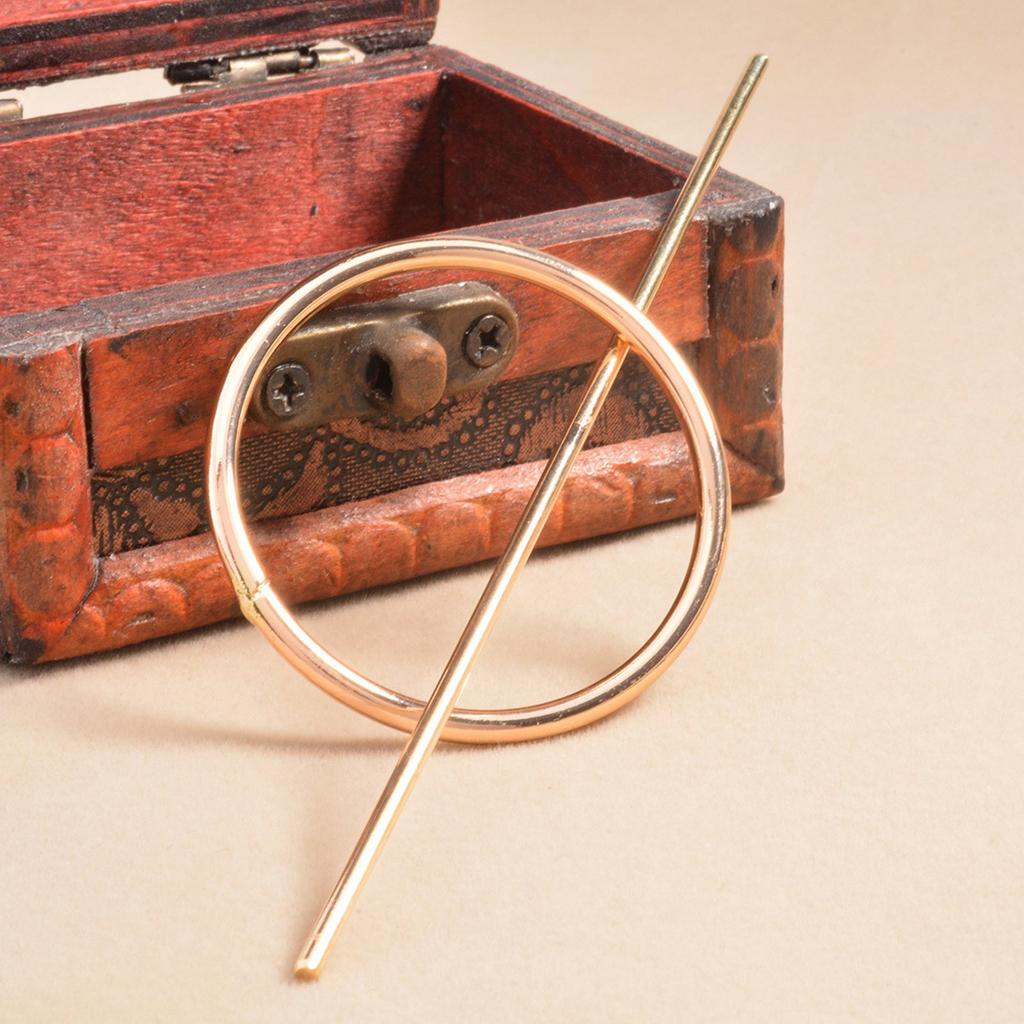 Decoration Xin, European And American Jewelry, Retro, , Japanese, Fashionable, Trendy, Geometric Circles, Semi-twisted Hairpins
