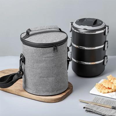 Kulatá izolovaná taška na oběd Izolovaná taška Hliníková fólie Přenosná taška na oběd a izolovaná taška na rýži
