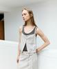 Deolil Button Sleeveless Blouse_Beige