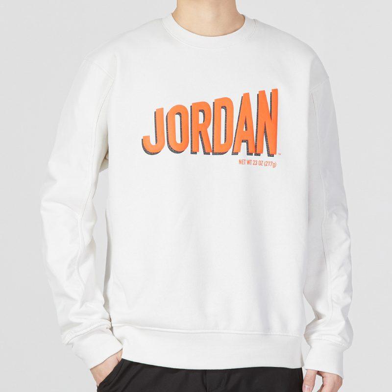 Jordan Flt Mvp Gfx Flc Crew Sweatshirts Men's White Crew Neck Moderate Regular DV7589-030