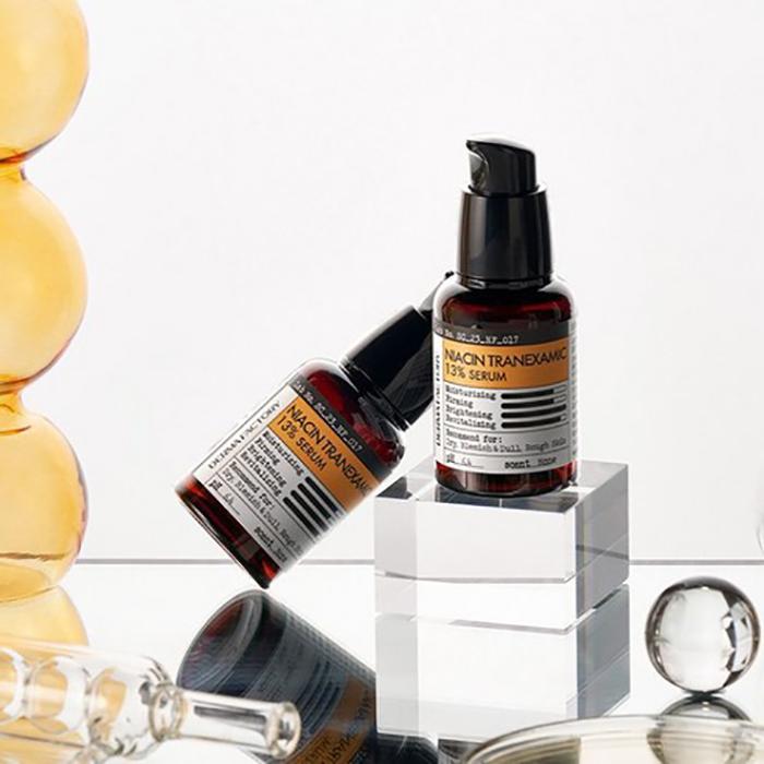 Derma Factory Niacinamide Tranexamic Acid 13% Serum – Brightening, Dark Spot & Pigmentation Care, Daily Whitening Vegan Serum, Korean