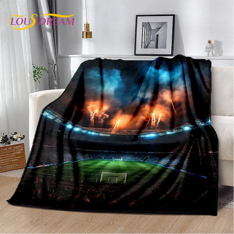 Football Field Soccer Sport Cartoon 29 Style Soft Blanket,Soft Throw Blanket for Home Bedroom Bed Sofa Travel Cover Child Gift
