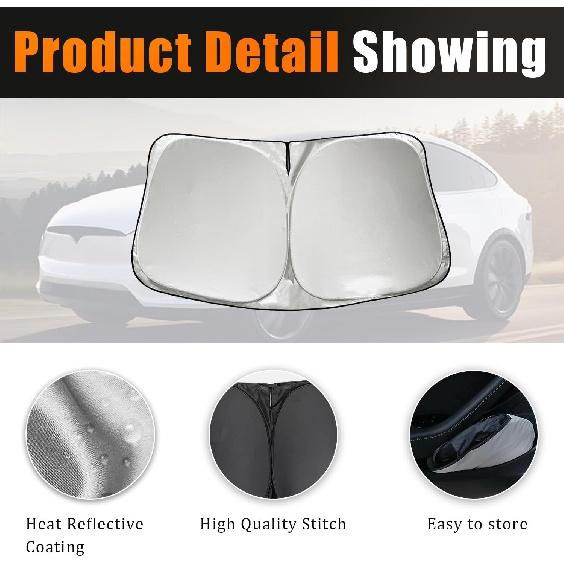 Car Windshield Sun Shade Foldable,Sun Protection for Car Front Windshield,Sun Protector for UV Ray,Car Interior Accessories for Sun Heat,Fit for