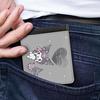 Emzlikne Sanrio Kuromi Wallet Mens Large Capacity Coin Purse Thin Womens Slim Mini Popular Business Long Genuine Leather