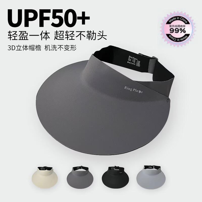 Spring and summer large brim sun protection sun hat UV protection empty top hat foldable non-marking sun protection hat female sunshade