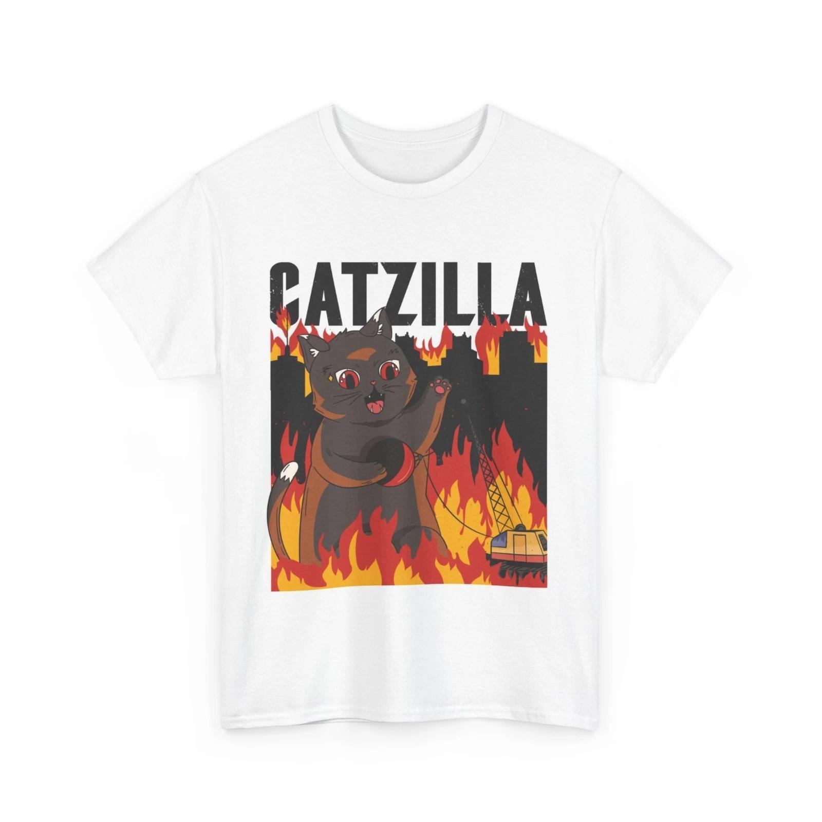 Catzilla Tshirt | Catzilla Shirt | Catzilla T-shirt | Funny Black Cat Shirt U S