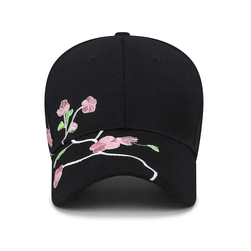 Hat Women's  National Tide Cap, Sunshade Sun Hat, Spring And Autumn Plum Blossom Embroidery National Style Baseball Cap