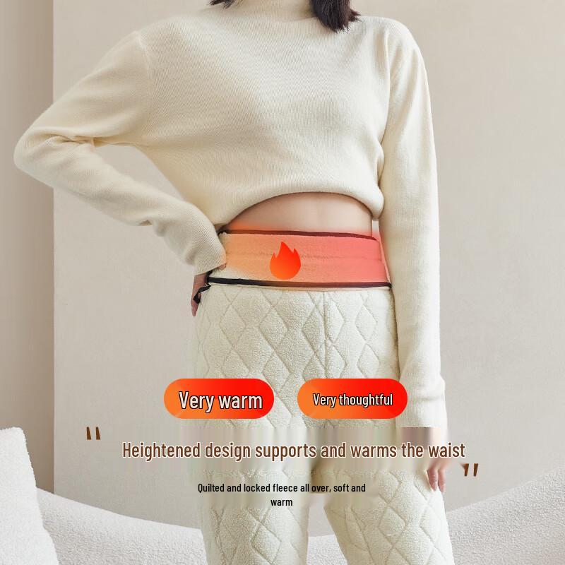 Yuzhaolin Women's 700g Silk Lamb Wool Lined Thermal Leggings