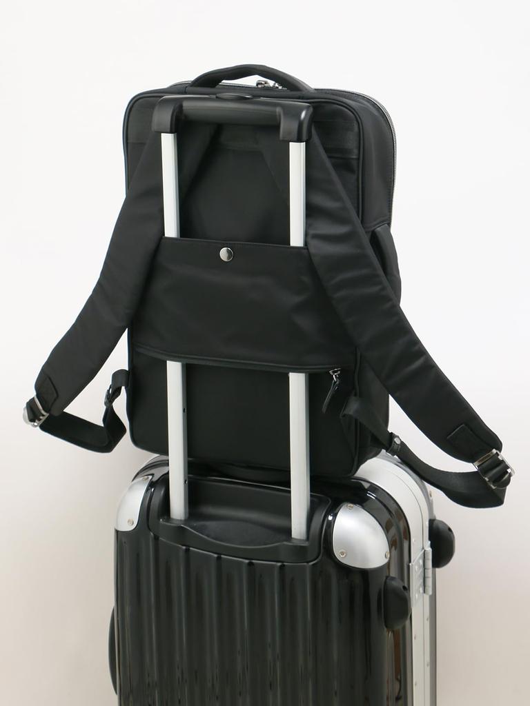 Suit Square Men's 3-Way Backpack, Water-Repellent, Lightweight, Nylon, for Business and Commuting, Slim Design with Padded PC Pocket, Smart Design,