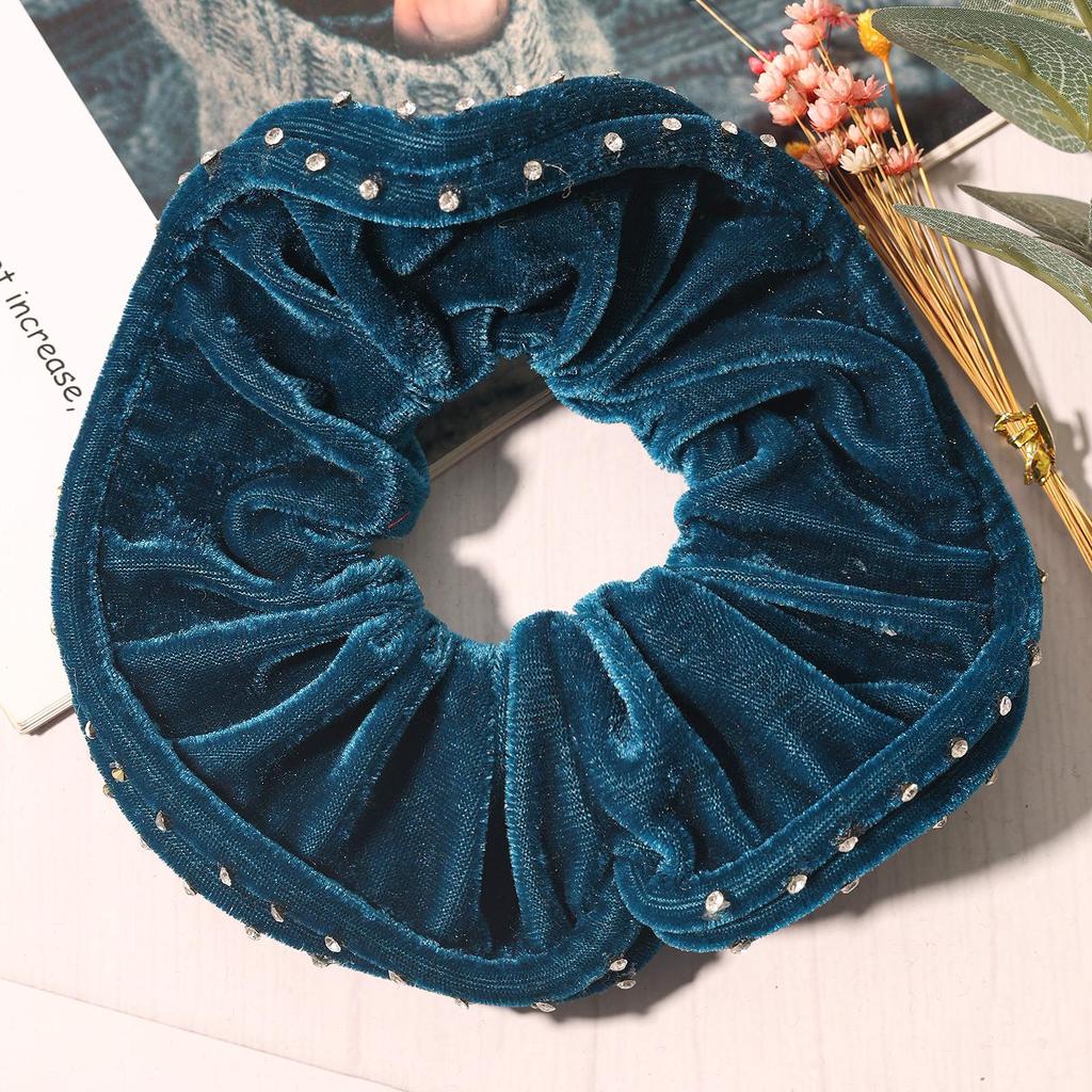 Duoling 80-Diamant Samt Strass Haargummi, Koreanische Mode Elastisches Haaraccessoire.
