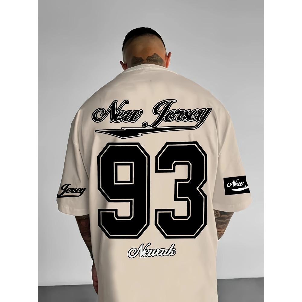Summer New Fashionable Casual Short Sleeved T-shirt with Fast 3D Letter Printing, Comfortable and Soft