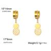 Cazador Cute Pineapple Stud Earrings for Women Stainless Steel Dangle Earrings 2026 Trend Jewelry Party Birthday Gift New