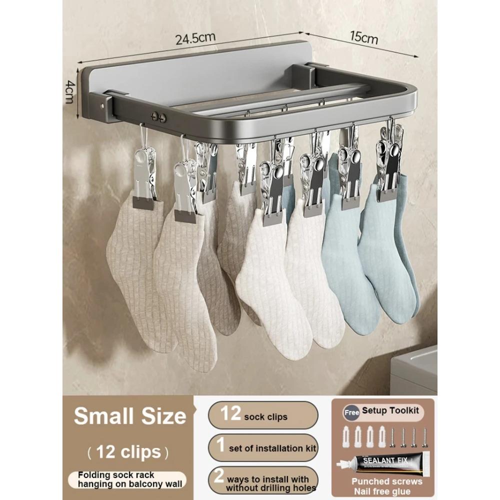 

BEISHI настенная складная алюминиевая сушилка для носков ветрозащитная клипса прищепка для полотенец бюстгальтер вешалка для белья аксессуары для ванной комнаты 1 pcs