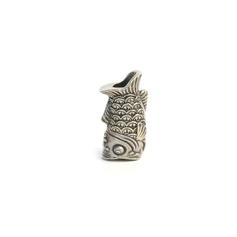 Koinobori Brass Knife Beads Carp Koi Fish EDC Outdoor DIY Paracord Woven Lanyard Pendants Umbrella Rope Bracelets Accessories