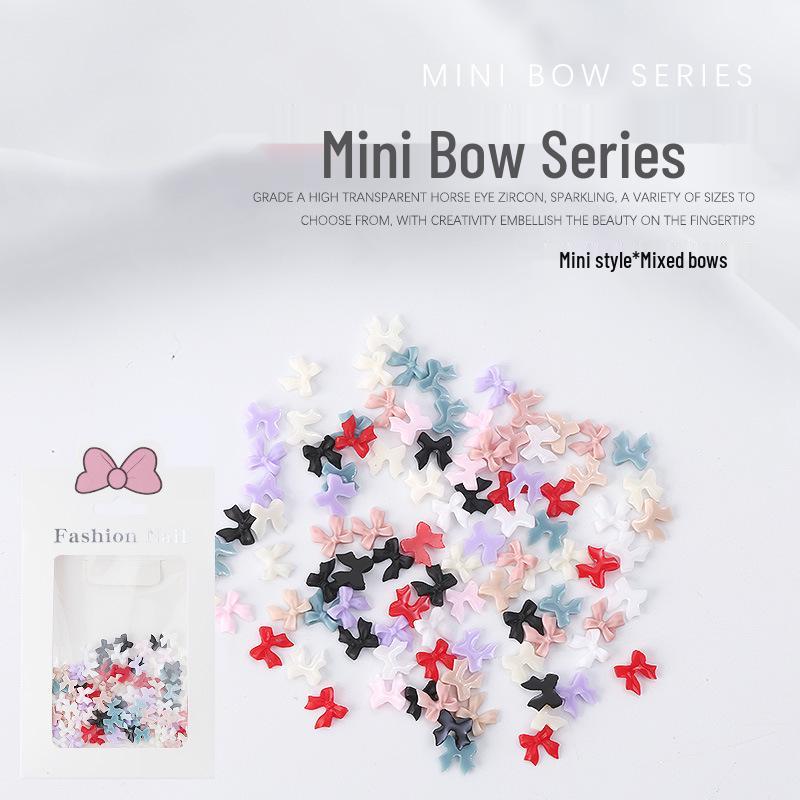 

Colorful Mini Resin Bow Nail Art Decorations (100 Pieces)