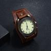 Men Punk Retro  Fashion Pin Buckle Strap Leather Watch