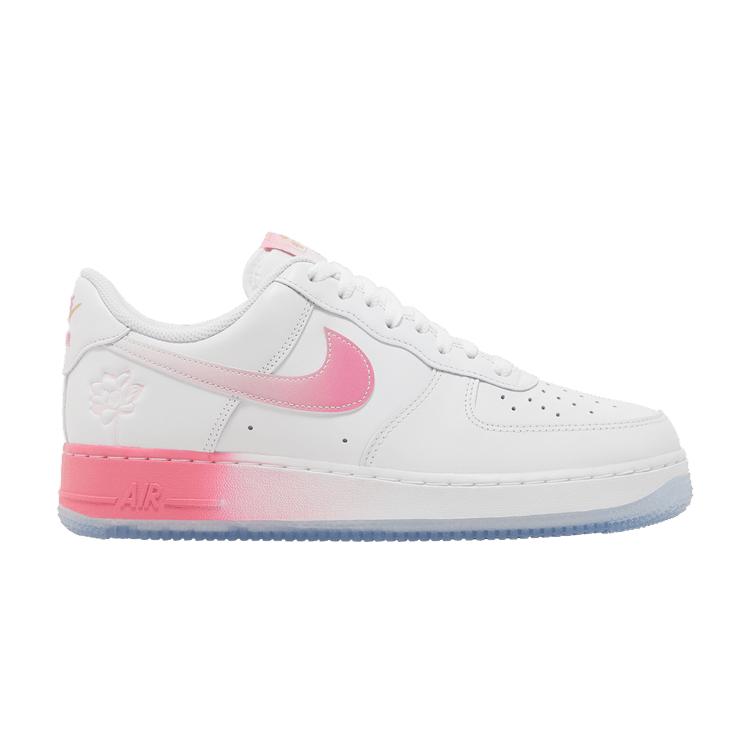 Nike Air Force 1 07 San Francisco Pack - Lotusblume Herren-Sneakers Weiß Lotus-Pink Gelbgold FD0778-100