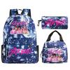 Kpop Peripheral Printing Student Schoolbag Large Capacity Casual Backpack Three-Piece Set