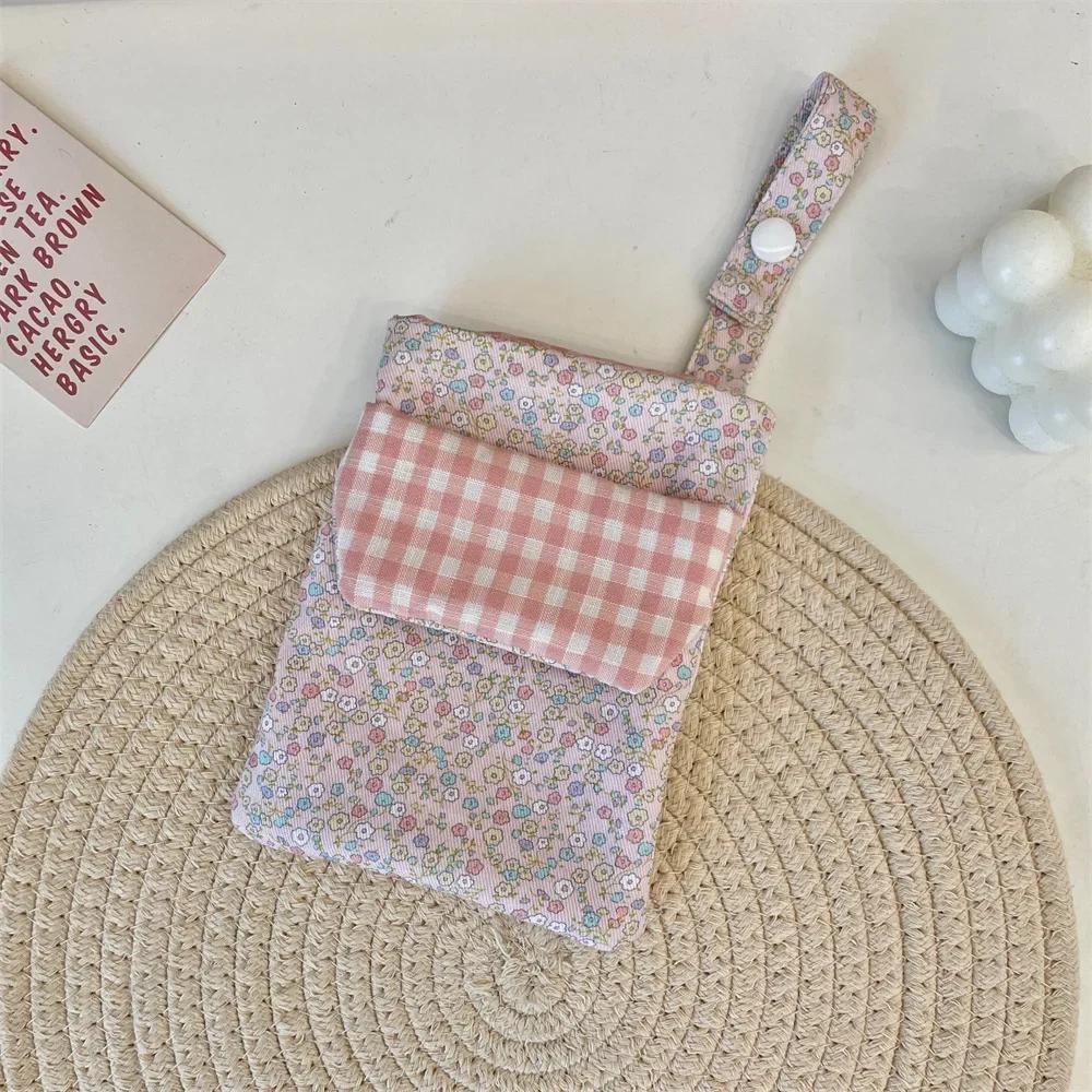 Fabric Bow Pencil Case Floral Cute Pen Holder Pouch Soft Portable Pencil Bag For Office Women & School Student & Nurse