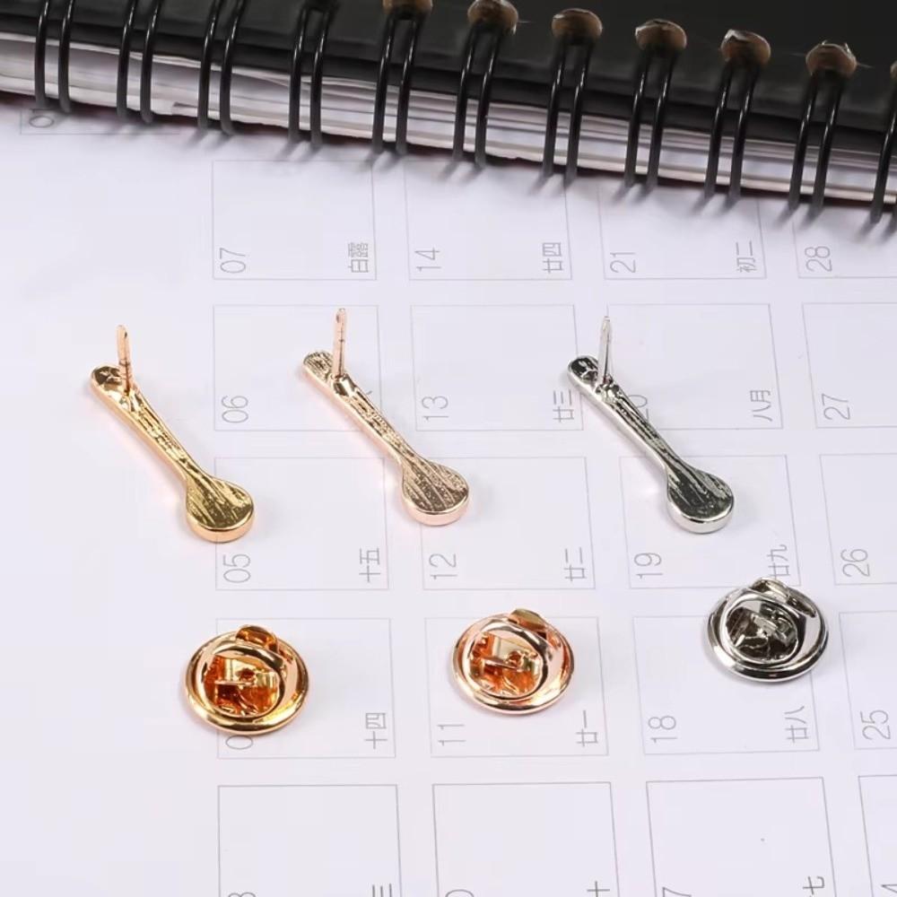 Cute Design Spoon Brooch Creative Metal Metal Badges Coffee Spoon Lapel Pins Jackets Accessories