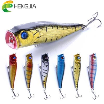 1pc Hengjia 14g/9cm Topwater Lure Popper Plastic Fishing Tackle for Freshwater