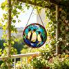 Sun Catcher Puzzle Acrylic Suncatcher Durable Clear Acrylic Colorful Patterns Window Decoration for Doors Garden