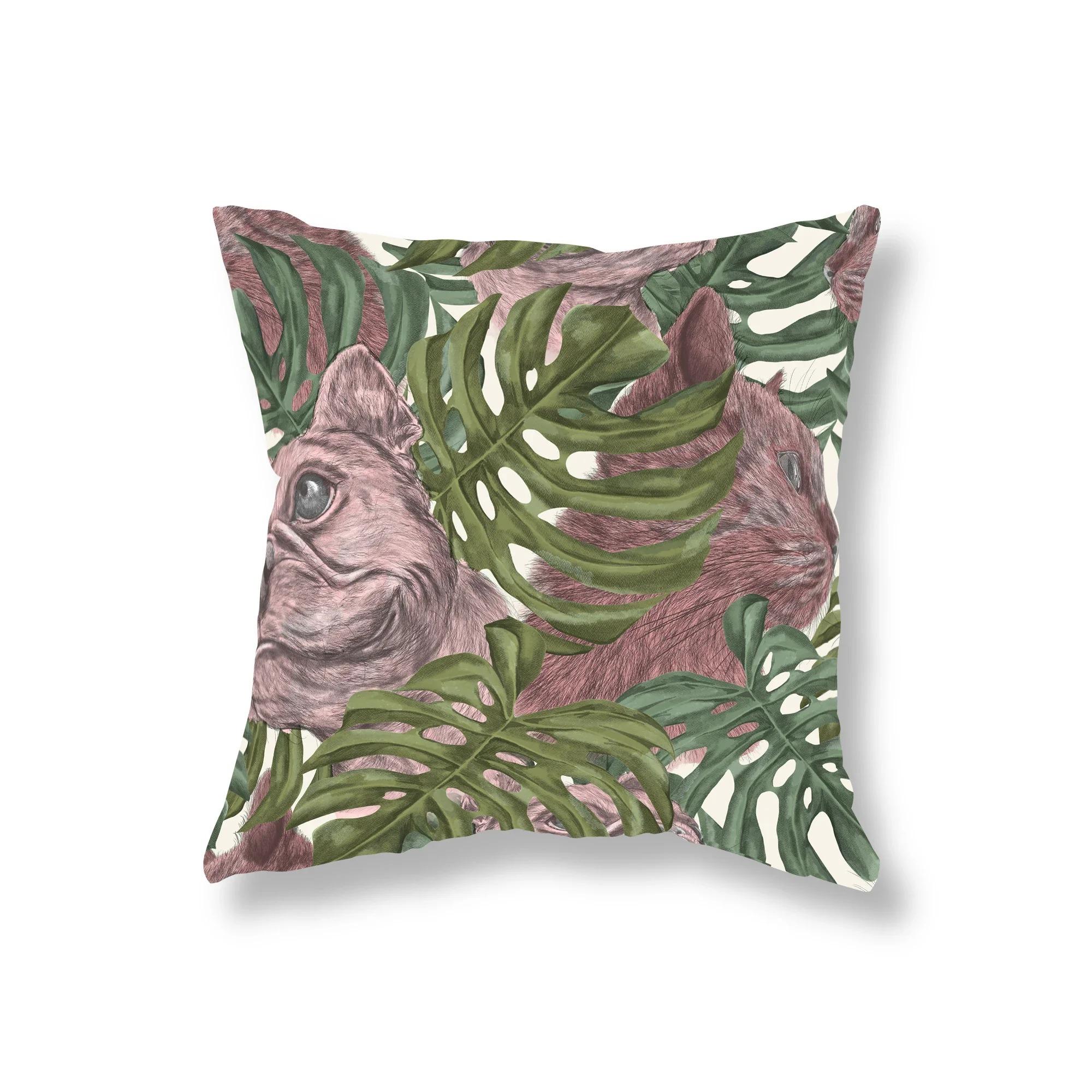 

Фламинго Диван Украшения Психоделический Домашний Растительный Лист Наволочка Комната Прикроватная Подушка Офиса Игровой Кресло 40x40cm