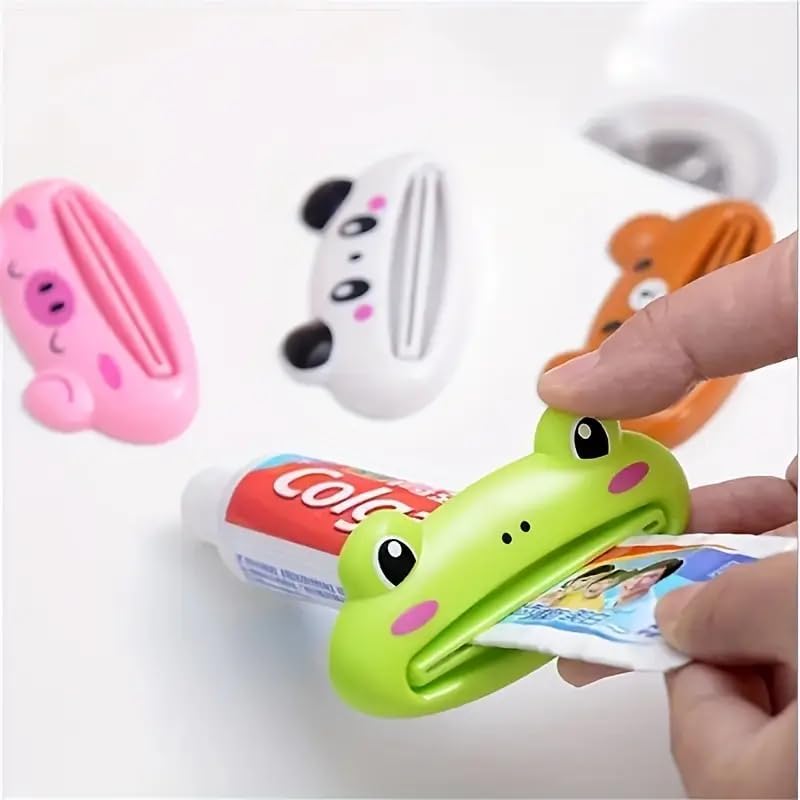 1Pc Multi-Functional Adorable Cartoon Toothpaste Squeezer - Plastic Tube Dispenser for Bathroom & Kitchen, Easy-to-Use, Durable Home Gadget, Cute