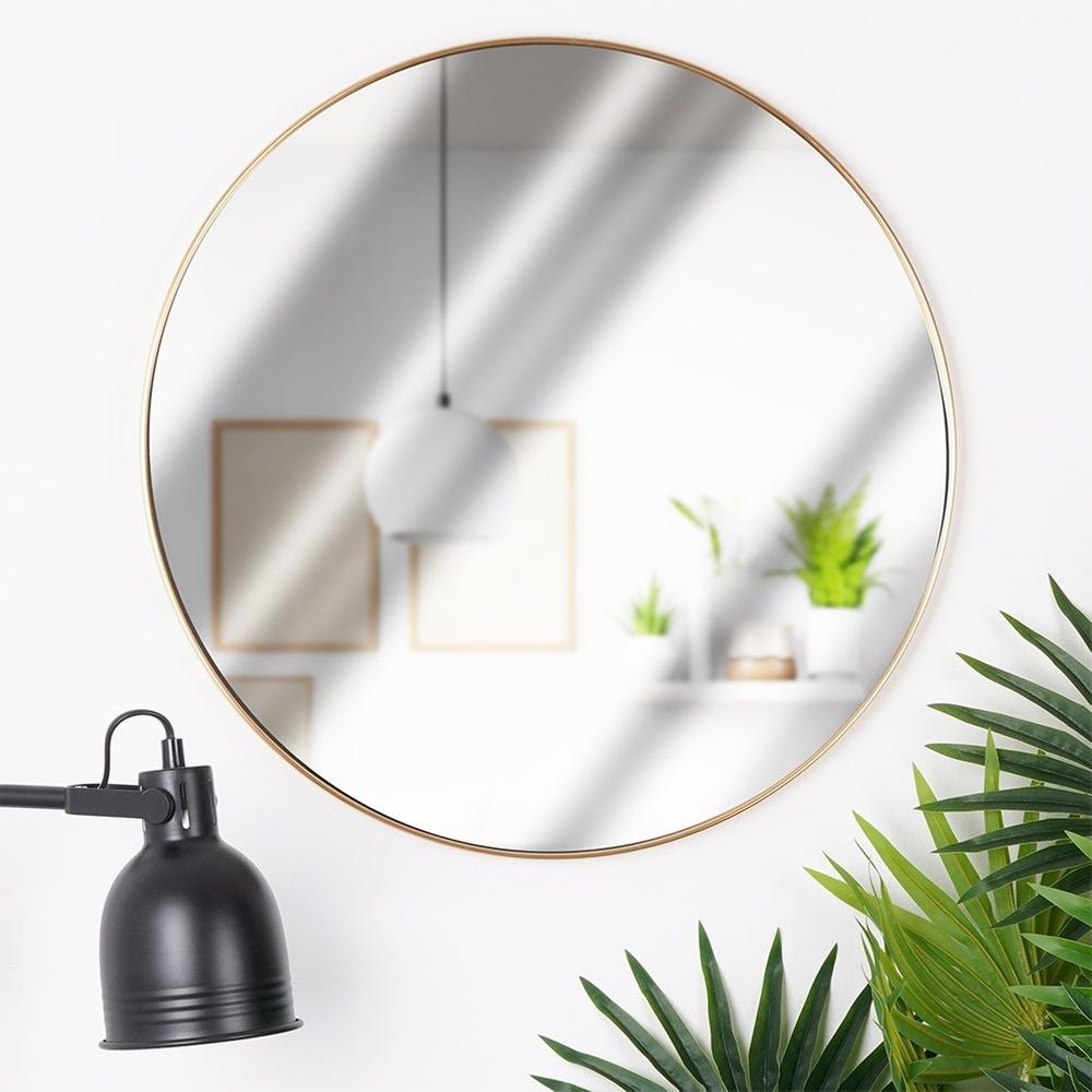 Gold Round Wall Mirror 50 Cm