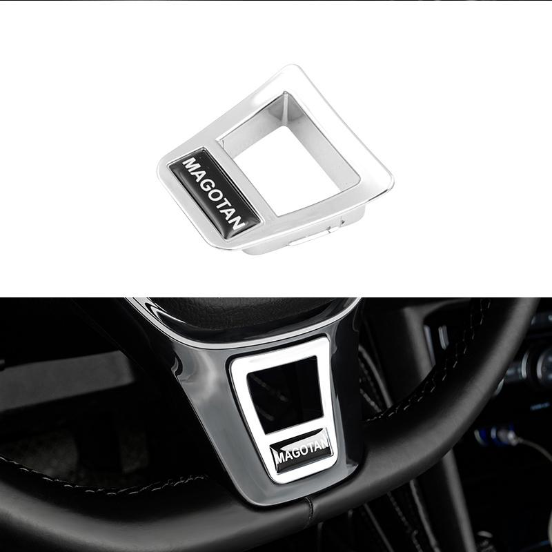 ABS Car Steering Wheel Trim Stickers R Logo Accessories For Volkswagen VW R-Line R GTI Polo T5 T-ROC Golf Passat Scirocco Jetta