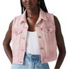 Levis SS25 Casual Slim Fit Short Denim Vest Women Vests Pink A7437-0005