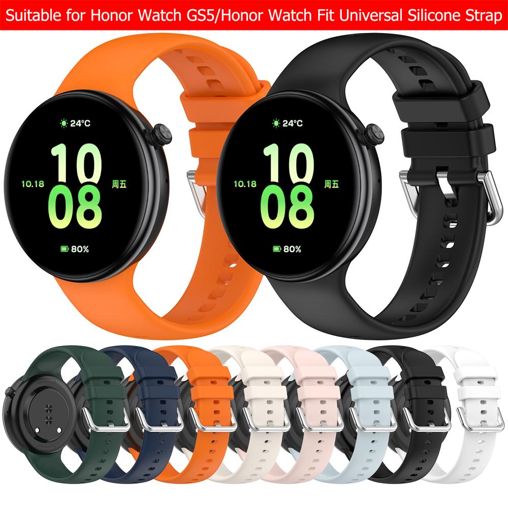 Silikonový měkký řemínek na hodinky pro Honor Watch GS5 / Honor Watch Fit Vitality Edition / Elegantní Edition sportovní náramek příslušenství k řemínku