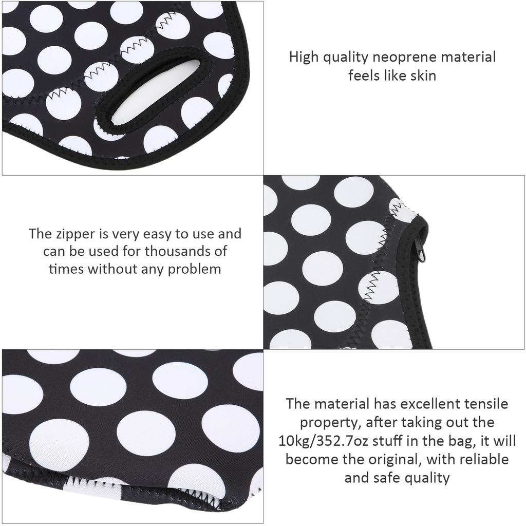 Insulated Thermal Lunch Bag Waterproof Neoprene Lunch Box Handbag for Picnic Camping