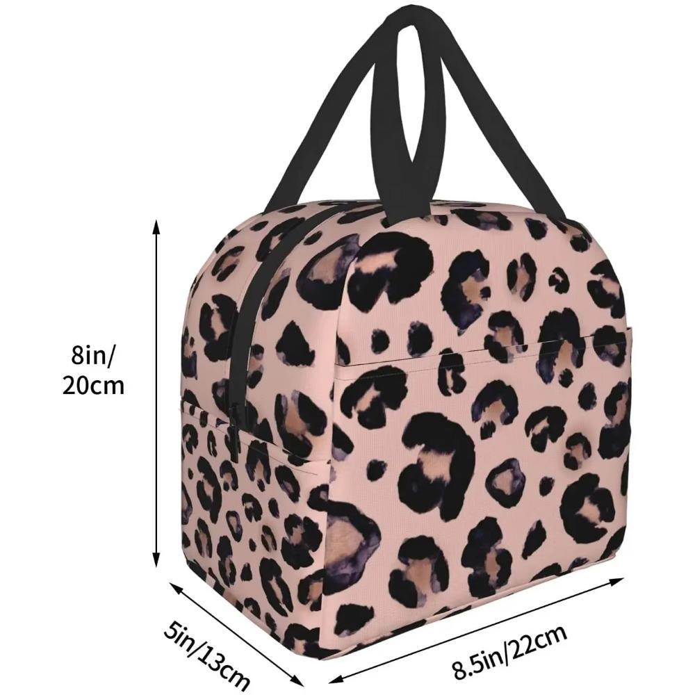 Lunchväska för kvinnor Leopardtryck Cheetah Lunchlåda Kylväska Tote för vuxna Barn Arbete Kontor Skola Picknick Återanvändbar
