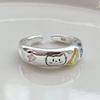 925 Sterling Silver Flower Lace Ring Korean Fashion Opening Inlaid CZ Adjustable Rings Valentine's Day Gift