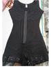 Plus Size Compression Bodysuit with Hip Lift, Abdomen Control, Row Hook, and Crotch Zipper