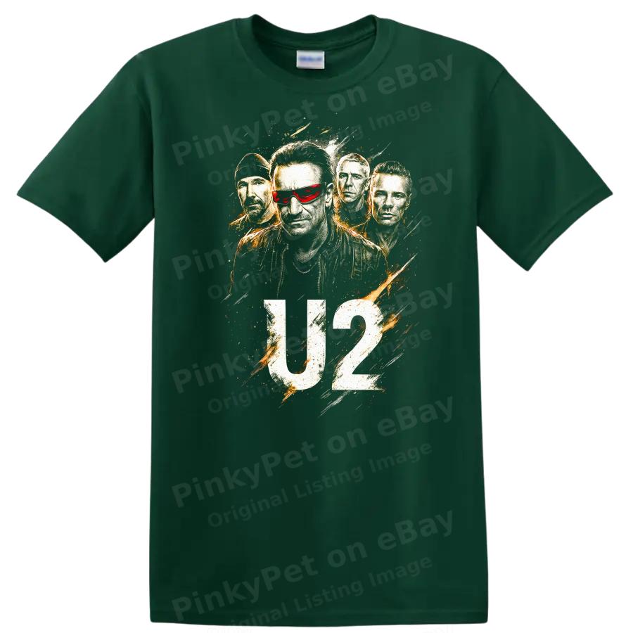 חולצת טי עם גרפיקה של להקת רוק רטרו U2, טי שירט וינטג' להבי מטאל