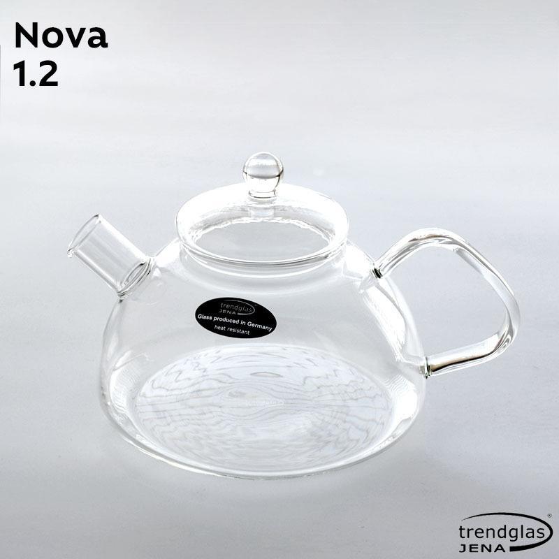 Nova 1.2 Trendglas-Jena Nova 1.2L Trendglas Jena Heat-resistant Glass Direct Fire Kettle
