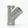 1/4" 3/8" 1/2" 3/4" 1" 1-1/4" 1-1/2" 2" BSP Female Y Shape 3 Ways Connector Coupler Splitter 304 Stainless Steel Pipe Fitting