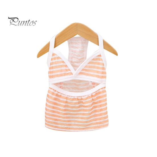 

Купальник для домашних животных, дышащий полосатый принт, слинг-бикини, летнее платье-майка, легко носить, крутой пляжный купальник для собак, кошек, реквизит для фотосъемки, костюм XL оранжевый