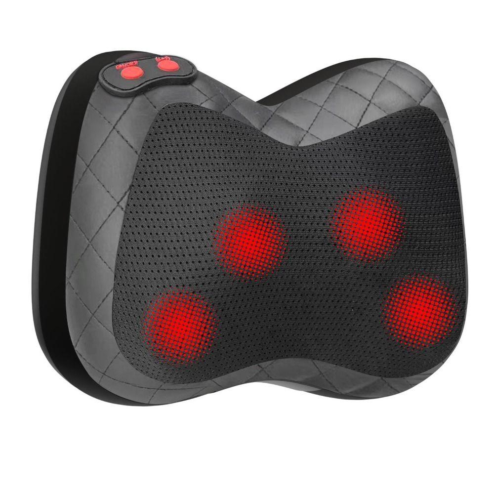 3D Simulation Back Massager With Heat Electric Massage Pillow Lumbar Massage