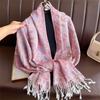 Bohemian Autumn Paisley Cashmere Shawl for Women Jacquard Pashmina Warm Winter Scarves Print Design Lady Foulard Stoles Scarf