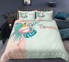 Swan Duvet Cover Set Rose Crown Comforter Cover Polyester Bedding Set Sweet Girl Romantic Quilt Cover Pink Red King Twin Size