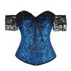 Corset Vintage Lace Trim Waist Shaper With Boning For Women Summer Fashion