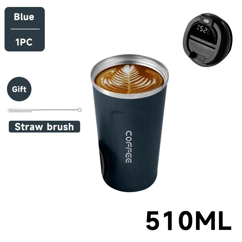 Thermo Cafe Coffee Mug Car Thermos Mug 380ML Travel Thermo Cup for Tea Water Coffee Double Stainless Steel