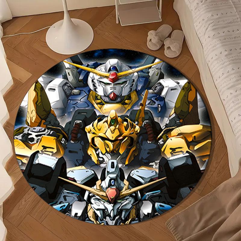 Robotic Warrior Design Round Rug for Livingroom,Bedroom, Palyroom, Chair Rug, Area rug, Circle Carpet, Large Size Fan Christmas gift