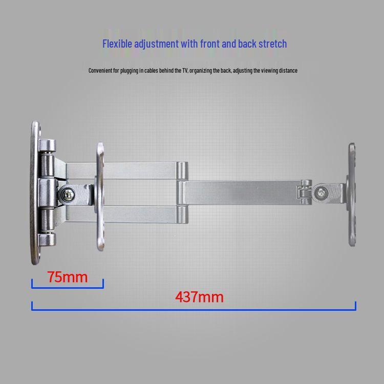 Universal Adjustable LCD Monitor & TV Wall Mount with Retractable, Rotating Arm